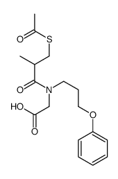 2-[(3-acetylsulfanyl-2-methylpropanoyl)-(3-phenoxypropyl)amino]acetic acid Structure