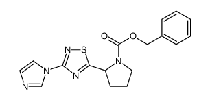 2-(3-(1H-咪唑-1-基)-1,2,4-噻二唑-5-基)吡咯烷-1-羧酸苄酯结构式