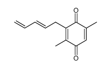 2,5-dimethyl-3-(2',4'-pentadienyl)benzoquinone结构式