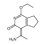 (4Z)-4-(1-aminoethylidene)-1-ethoxy-6,7-dihydro-5H-cyclopenta[c]pyridin-3-one结构式