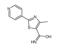 4-methyl-2-pyridin-4-yl-1,3-thiazole-5-carboxamide结构式