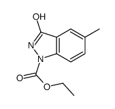 ethyl 5-methyl-3-oxo-2H-indazole-1-carboxylate结构式