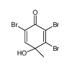 2,3,6-tribromo-4-hydroxy-4-methylcyclohexa-2,5-dien-1-one结构式