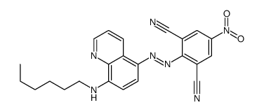 2-[[8-(hexylamino)quinolin-5-yl]diazenyl]-5-nitrobenzene-1,3-dicarbonitrile Structure