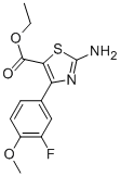 2-amino-4-(3-fluoro-4-methoxyphenyl)-5-thiazolecarboxylic acid ethyl ester Structure