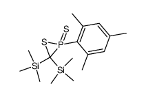 2-mesityl-3,3-bis(trimethylsilyl)-1,2-thiaphosphirane 2-sulfide Structure
