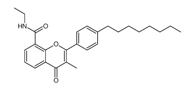 3-methyl-4'-n-octylflavone-8-carboxylic acid N-ethylamide Structure