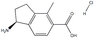 (S)-1-amino-4-methyl-2,3-dihydro-1H-indene-5-carboxylic acid hydrochloride结构式