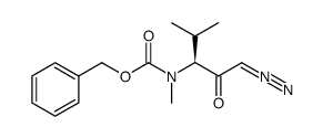 phenylmethyl [(1S)-3-diazo-1-(1-methylethyl)-2-oxopropyl]methylcarbamate Structure