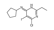 6-chloro-N-cyclopentyl-2-ethyl-5-iodopyrimidin-4-amine Structure