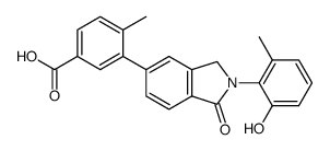 3-[2-(2-hydroxy-6-methylphenyl)-1-oxo-2,3-dihydroisoindol-5-yl]-4-methylbenzoic acid Structure