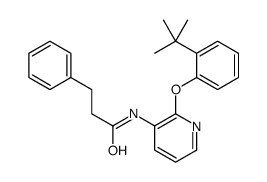 N-[2-(2-tert-butylphenoxy)pyridin-3-yl]-3-phenylpropanamide结构式