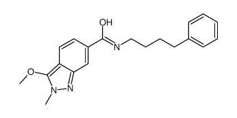 3-methoxy-2-methyl-N-(4-phenylbutyl)indazole-6-carboxamide结构式