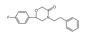 (6S)-6-(4-fluorophenyl)-4-(2-phenylethyl)morpholin-3-one结构式