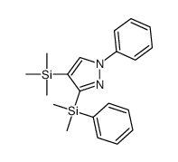 dimethyl-phenyl-(1-phenyl-4-trimethylsilylpyrazol-3-yl)silane结构式
