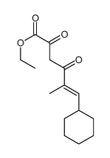 ethyl 6-cyclohexyl-5-methyl-2,4-dioxohex-5-enoate结构式