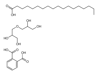 3-(2,3-dihydroxypropoxy)propane-1,2-diol,octadecanoic acid,phthalic acid Structure