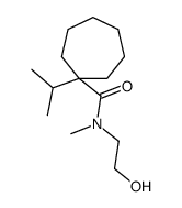 N-(2-hydroxyethyl)-1-isopropyl-N-methylcycloheptanecarboxamide结构式