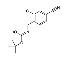 tert-butyl N-[(2-chloro-4-cyanophenyl)methyl]carbamate Structure