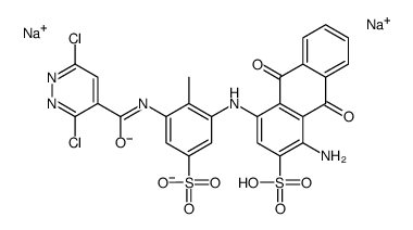 disodium 1-amino-4-[[3-[[(3,6-dichloro-4-pyridazinyl)carbonyl]amino]-2-methyl-5-sulphonatophenyl]amino]-9,10-dihydro-9,10-dioxoanthracene-2-sulphonate结构式