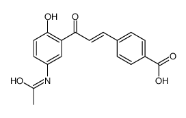 4-[3-(5-acetamido-2-hydroxyphenyl)-3-oxo-propen-1-yl]benzoic acid Structure