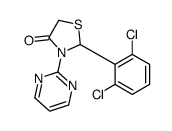 2-(2,6-dichlorophenyl)-3-pyrimidin-2-yl-1,3-thiazolidin-4-one结构式
