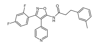 3-(2,4-difluorophenyl)-5-[3-(3-methylphenyl)propionylamino]-4-(4-pyridyl)isoxazole结构式