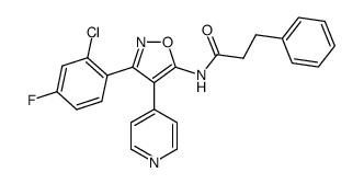 3-(2-Chloro-4-fluorophenyl)-5-(3-phenylpropionylamino)-4-(4-pyridyl)-isoxazole Structure