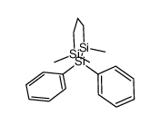 1,1,3,3-tetramethyl-2,2-diphenyl-1,2,3-trisilacyclohexane Structure