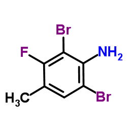 2,6-Dibromo-3-fluoro-4-methylaniline结构式