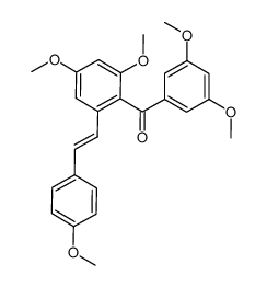 (E)-(2,4-dimethoxy-6-(4-methoxystyryl)phenyl)(3,5-dimethoxyphenyl)methanone Structure
