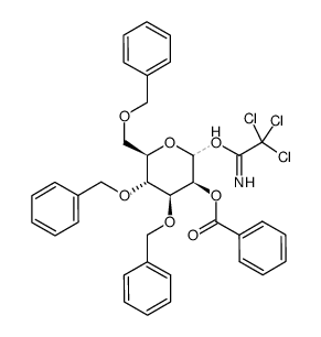 2-O-benzoyl-3,4,6-tri-O-benzyl-D-mannopyranosyl trichloroacetimidate结构式