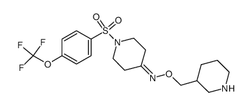 1-(4-trifluoromethoxybenzenesulfonyl)piperidin-4-one O-piperidin-3-ylmethyloxime Structure