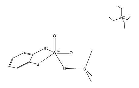 (Et4N)[WO2(benzene-1,2-dithiolate(2-))(OSiMe3)]结构式