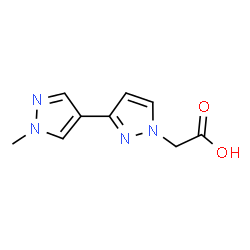 (1-methyl-1H,1H-3,4-bipyrazol-1-yl)acetic acid结构式