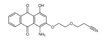 3-{2-[(1-amino-9,10-dihydro-4-hydroxy-9,10-dioxo-2-anthryl)oxy]ethoxy}propionitrile Structure