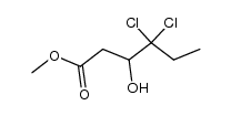 methyl 4,4-dichloro-3-hydroxyhexanoate结构式