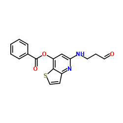 [5-(3-Oxopropylamino)thieno[3,2-b]pyridin-7-yl] benzoate structure