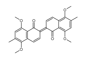 5,5',8,8'-Tetramethoxy-6,6'-dimethyl[2,2'-binaphthyliden]-1,1'-dion结构式