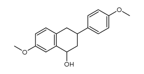 7-Methoxy-3-(4-methoxy-phenyl)-1,2,3,4-tetrahydro-[1]naphthol结构式