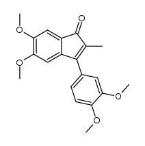 3-(3,4-dimethoxy-phenyl)-5,6-dimethoxy-2-methyl-inden-1-one结构式