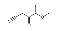 rac-4-methoxy-3-oxo-pentanenitrile Structure