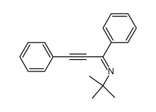 N-(1,3-diphenylprop-2-ynylidene)-2-methylpropan-2-amine Structure