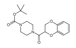 4-(2,3,4,8a的-四氢-苯并[1,4]二氧杂环己-2-羰基)-哌嗪-1-羧酸叔丁基酯结构式