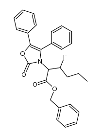 benzyl 2-(4,5-diphenyl-2-oxo-4-oxazolin-3-yl)-3-fluorohexanoate Structure