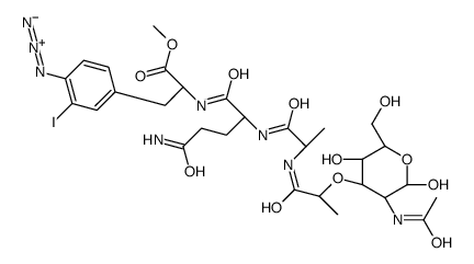 N-acetylmuramyl-alanyl-isoglutaminyl-(3'-iodo-4'-azidophenylalanine) methyl ester结构式