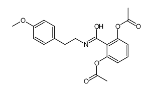 [3-acetyloxy-2-[2-(4-methoxyphenyl)ethylcarbamoyl]phenyl] acetate Structure