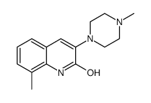 8-methyl-3-(4-methyl-1-piperazinyl)-2(1H)-quinolinone结构式