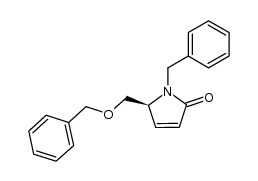 (S)-1-benzyl-5-benzyloxymethyl-2-oxo-3-pyrroline结构式