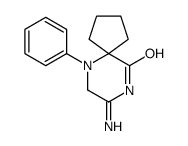 8-amino-6-phenyl-6,9-diazaspiro[4.5]dec-8-en-10-one结构式